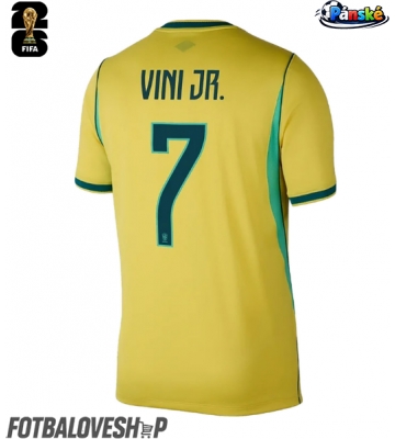 Brazílie Vinicius Junior #7 Domácí Dres MS 2026 Krátký Rukáv